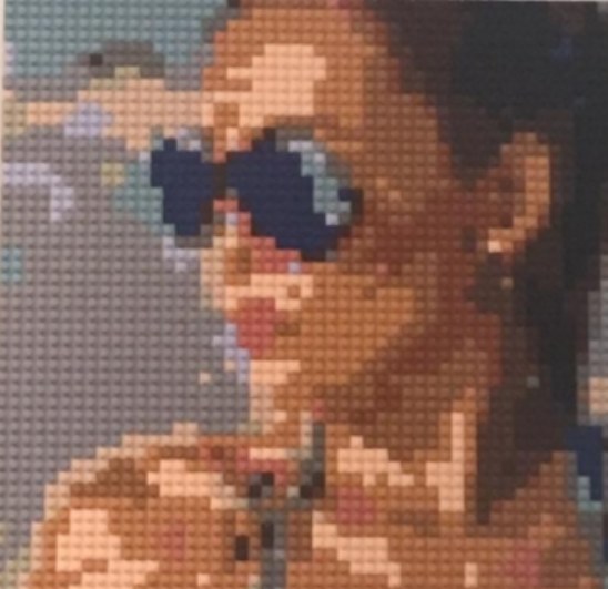 A real, finished 15 x 15 inch brick mosaic